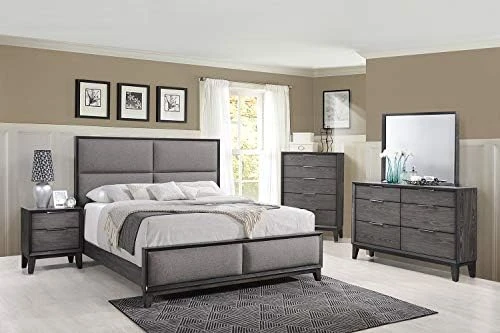 – Sheldon 6-Piece King Size Gray Bedroom Set. Bed, Dresser, Mirror, Chest & 2 Nightstands 9 – Sheldon 6-Piece King Size Gray Bedroom Set. Bed, Dresser, Mirror, Chest & 2 Nightstands - Image 7