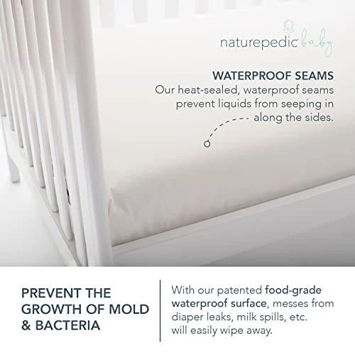 Naturepedic Organic Lightweight Classic Crib Mattress, 2-Stage Natural Mattress For Baby And Toddler Bed, Non-Toxic, 52" X 28" 6 Naturepedic Organic Lightweight Classic Crib Mattress, 2-Stage Natural Mattress For Baby And Toddler Bed, Non-Toxic, 52" X 28" - Image 4