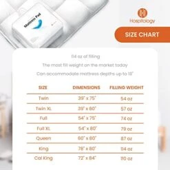 Ypoallergenic Mattress Cover- Overstuffed - Deep Pocket - Goose Down Alternative Pillow Top Mattress Topper Full - 54" W X 75" L -Delta Children Shop 4126qxbhTcL