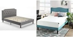 INUS Kellen Upholstered Scalloped Platform Bed Frame / Mattress Foundation / Wood Slat Support / No Box Spring Needed / Easy Assembly, Queen -Delta Children Shop 412odWV9ydL. AC