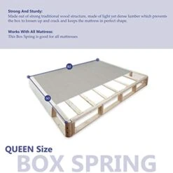 4-Inch Low Profile Wood Traditional Boxspring/Foundation, Queen, 7