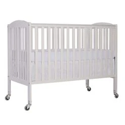 Dream On Me Folding Full Size Convenience Crib In Natural, Two Adjustable Mattress Height Positions, Comes With Heavy Duty Locking Wheels, Flat Folding -Delta Children Shop 413QYnutRwL