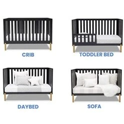Delta Children Hendrix 4-in-1 Convertible Crib, Greenguard Gold Certified, Midnight Grey/Bronze 13 Delta Children Hendrix 4-in-1 Convertible Crib, Greenguard Gold Certified, Midnight Grey/Bronze -Delta Children Shop 4149v3znqcL