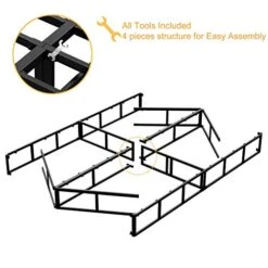 7 Inch Box Spring King, Low Profile Metal Boxsprings/Mattress Foundation/Bunkie Board - 3000LBS Strong Steel Structure/Easy Assembly (King) -Delta Children Shop 414CrpSn02L