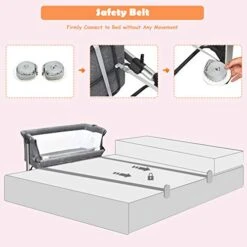 HONEY JOY Baby Bedside Crib, Foldable Baby Bedside Bassinet W/Carrying Bag, Breathable Mesh & Mattress, Adjustable Height & Angle, Bed To Bed Baby Co Sleeper For Infants Newborn Girl Boy, Gray 13 HONEY JOY Baby Bedside Crib, Foldable Baby Bedside Bassinet W/Carrying Bag, Breathable Mesh & Mattress, Adjustable Height & Angle, Bed To Bed Baby Co Sleeper For Infants Newborn Girl Boy, Gray -Delta Children Shop 414lSZsQBkL