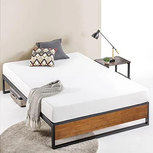 INUS GOOD DESIGN Award Winner Suzanne 6 Inch Bamboo And Metal Platforma Bed Frame / No Box Spring Needed / Wood Slat Support, Chestnut Brown, Queen 7 INUS GOOD DESIGN Award Winner Suzanne 6 Inch Bamboo And Metal Platforma Bed Frame / No Box Spring Needed / Wood Slat Support, Chestnut Brown, Queen - Image 5