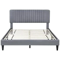 Droom Furniture Sets, 4-Pieces Bedroom Sets, Queen Size Upholstered Platform Bed With 2 Nightstands And Storage Bench, Gray -Delta Children Shop 415OLYdSUtL
