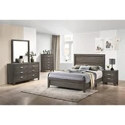 Furniture 3PC Eastern King Bed + Dresser + Nightstand, Gray -Delta Children Shop 415ZBADoeYS