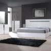 Palermo White Lacquer With Chrome Accents Queen Size Bedroom Set -Delta Children Shop 416Oz4227jL