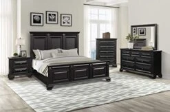 Va Wood Bedroom Set, King Panel Bed, Dresser, Mirror, Nightstand, Chest, Vintage Black -Delta Children Shop 416YlP6FiNL. AC
