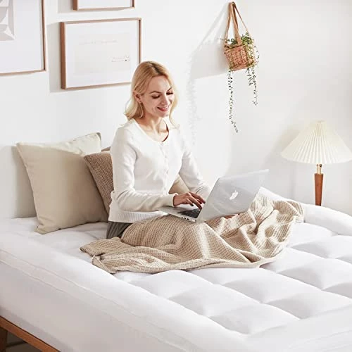 Dual Layer 4 Inch Memory Foam Mattress Topper, Twin Size, 2 Inch Gel Memory Foam Plus 2 Inch Extra Thick Pillowtop Cover, Pressure Relieve Soft Mattress Pad 7 Dual Layer 4 Inch Memory Foam Mattress Topper, Twin Size, 2 Inch Gel Memory Foam Plus 2 Inch Extra Thick Pillowtop Cover, Pressure Relieve Soft Mattress Pad - Image 5