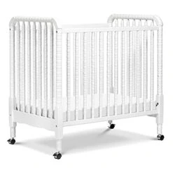 DaVinci Jenny Lind 3-in-1 Convertible Mini Crib In Natural, Removable Wheels, Greenguard Gold Certified -Delta Children Shop 416uz4QZ2tL