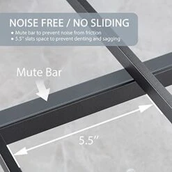 14'' Metal Platform Queen Bed Frame With Strong Steel Slats Support/Sufficient Storage Space/Mattress Foundation/No Box Spring Needed/Easy Assembly 17 14'' Metal Platform Queen Bed Frame With Strong Steel Slats Support/Sufficient Storage Space/Mattress Foundation/No Box Spring Needed/Easy Assembly -Delta Children Shop 417B81G906L