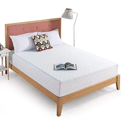 Omkaram Upholstered Platform Bed With Wood Slat Support, Full & 10 Inch Gel-Infused Green Tea Memory Foam Mattress, Full 5 Omkaram Upholstered Platform Bed With Wood Slat Support, Full & 10 Inch Gel-Infused Green Tea Memory Foam Mattress, Full - Image 3