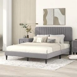4-Pieces Modern Bedroom Set, Wooden Bedroom Furniture Sets With Queen Size Upholstered Platform Bed,2 Nightstands And 1 Storage Bench For Kids Teens Adults Bedroom -Delta Children Shop 417QOPQ4wWL. AC 1