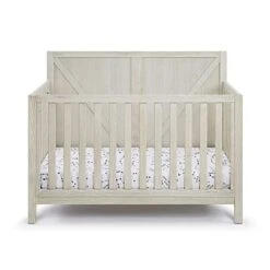 Yoluckea 4-in-1 Convertible Crib, Convertible Crib, Converts From Baby Crib To Toddler Bed, Daybed And Full-Size Bed (Grey)