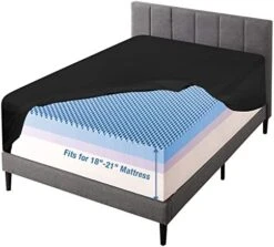 Queen Fitted Sheet Only,21 Inch Extra Deep Pocket White Bottom Bed Sheet, Soft Breathable,Stay In Place,for Pillow Top Mattress Thick Mattress -Delta Children Shop 417zP3Wk07L. AC 1