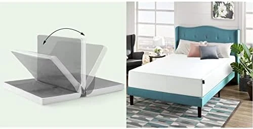 INUS No Assembly Box Spring / 4 Inch White Mattress Foundation / Sturdy Metal Structure, Queen,Grey 11 INUS No Assembly Box Spring / 4 Inch White Mattress Foundation / Sturdy Metal Structure, Queen,Grey - Image 9