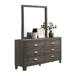 Furniture 6PC Queen Bed + Dresser + Mirror + 2 Nightstands + Chest, Gray -Delta Children Shop 4182cR8J3GL 1
