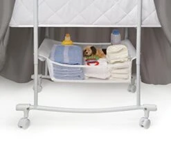 Wishes Oval Rocking Baby Bassinet With Bedding, Storage, And Pad -Delta Children Shop 418cC63YlXL