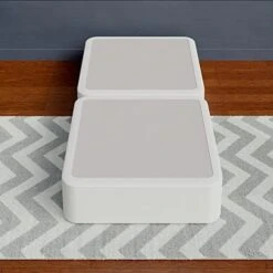 8” Fully Assembled High Profile Foundation, Durable Split Wood Traditional Wooden Frame, Sturdy Bedding Mattress Box Springs, King, White -Delta Children Shop 418mGOglF0L. AC