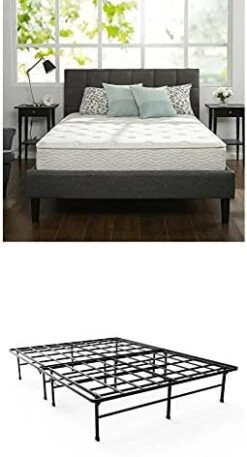 INUS 12 Inch Green Tea Memory Foam Mattress And Super Heavy Duty SmartBase Metal Mattress Foundation Set / Bed And Mattress Set / No Box Spring Needed / Mattress In A Box, Full -Delta Children Shop 418s0oP9P7L. AC 1