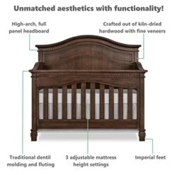 Evolur Cheyenne 5 In 1 Full Panel Convertible Crib In Antique Brown 12 Evolur Cheyenne 5 In 1 Full Panel Convertible Crib In Antique Brown -Delta Children Shop 4194TWWaccL