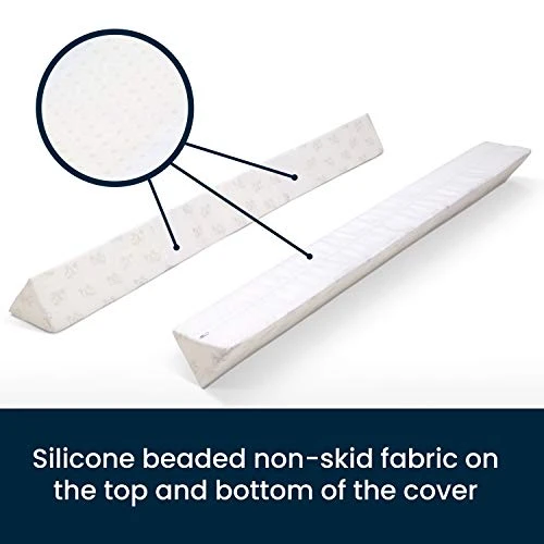 Delta Children Serta Perfect Sleeper Extra Long Foam Bedrail - Guardrail For Toddlers & Kids With Water-Resistant, Non-Slip & Machine Washable Cover - 2pk, White 5 Delta Children Serta Perfect Sleeper Extra Long Foam Bedrail - Guardrail For Toddlers & Kids With Water-Resistant, Non-Slip & Machine Washable Cover - 2pk, White - Image 3