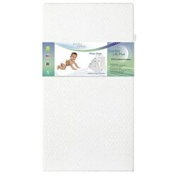 Evolur Sleep Comfort Lite Plus With Natural Eucalyptus Fiber Crib And Toddler Mattress, Greenguard Gold Certified