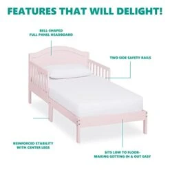 Dream On Me Sydney Toddler Bed In Blush Pink, Greenguard Gold Certified 53x29x28 Inch (Pack Of 1) -Delta Children Shop 41ACueOJiiL