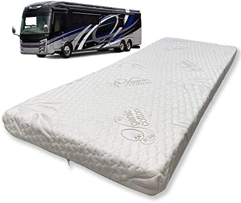 4” X 28” X 72” Camper/RV Travel High-Density Foam Bunk Mattress, Organic Cotton Cover, Made In USA, Comfortable, Travel Trailer, CertiPUR-US Certified Foam 8 4” X 28” X 72” Camper/RV Travel High-Density Foam Bunk Mattress, Organic Cotton Cover, Made In USA, Comfortable, Travel Trailer, CertiPUR-US Certified Foam - Image 6