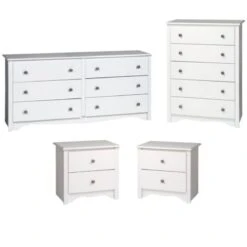 Monterey 4 Piece Set With 2 Wooden Nightstands 1 Bedroom Dresser And 1 Chest In White 7 Monterey 4 Piece Set With 2 Wooden Nightstands 1 Bedroom Dresser And 1 Chest In White -Delta Children Shop 41AvcDCTfeL