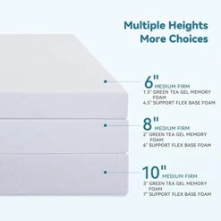 10 Inch Full Size Memory Foam Mattress,CertiPUR-US Certified,Supportive Pressure Relief,Bed In A Box, Green Tea Medium Firm Mattress (Full) -Delta Children Shop 41BYJBDE0tL