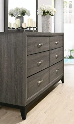 Stout Panel King Size Bedroom Set With Bed, Dresser, Mirror, Night Stand, Chest, Grey -Delta Children Shop 41BxI1ekJlL 2