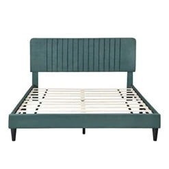 Droom Set Queen Size Upholstered Platform Bed Frame With Two Nightstands And One Storage Bench Ottoman 4-Piece Bedroom Sets For Adults Teens, Green -Delta Children Shop 41CMwRMtp9L