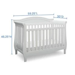 Delta Children Lancaster 4-in-1 Convertible Baby Crib, Bianca White -Delta Children Shop 41CRJVTSXXL