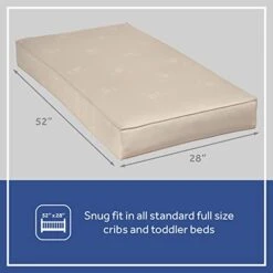 Sealy Soybean Serenity Foam-Core Waterproof Baby Crib And Toddler Mattress - Lightweight Soybean Foam-Core - Made In USA, 52"x28" -Delta Children Shop 41CSFL3a4HL 1