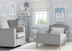 Delta Children Bennett Wood Toddler Bed - Greenguard Gold Certified, Grey -Delta Children Shop 41CfPOYPwhL