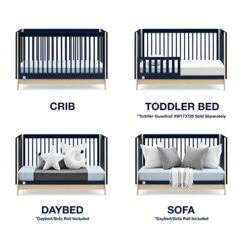 BabyGap By Delta Children Tate 4-in-1 Convertible Crib TrueSleep Crib And Toddler Mattress (Bundle), Navy/Natural 18 BabyGap By Delta Children Tate 4-in-1 Convertible Crib TrueSleep Crib And Toddler Mattress (Bundle), Navy/Natural -Delta Children Shop 41CgMFh0P9L