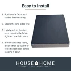 Box Spring Dust Cover For Bed Box Spring Repair, Heavy Duty 2.4 Oz. Black Cambric Cloth, Replacement Box Spring Cover For Full Foundation, 54" X 80" -Delta Children Shop 41CnTikMBML