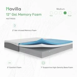 Full Mattress, 12-Inch Gel Memory Foam Mattress For Cool Sleep, Pressure Relieving, Matrress-in-a-Box, CertiPUR-US Certified, Medium Plush -Delta Children Shop 41D79sjOL7L