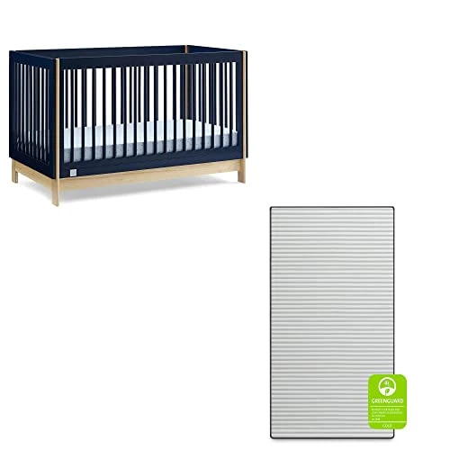 BabyGap By Delta Children Tate 4-in-1 Convertible Crib TrueSleep Crib And Toddler Mattress (Bundle), Navy/Natural 14 BabyGap By Delta Children Tate 4-in-1 Convertible Crib TrueSleep Crib And Toddler Mattress (Bundle), Navy/Natural - Image 12