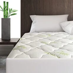 Air Mattress Cover Twin Size Thick Bamboo Mattress Pad, Quilted Twin Mattress Topper Cover, Noiseless Extra Plush Pillow Top Mattress Topper Twin Fits 15-23 Inches Deep Mattresse -Delta Children Shop 41EAZHYPjwL