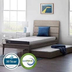 Ucid 5 Inch Firm Gel Memory Foam Mattress Twin— Gel Infusion—Hypoallergenic Bamboo Charcoal—Breathable Cover,White -Delta Children Shop 41EP4nKo3aL