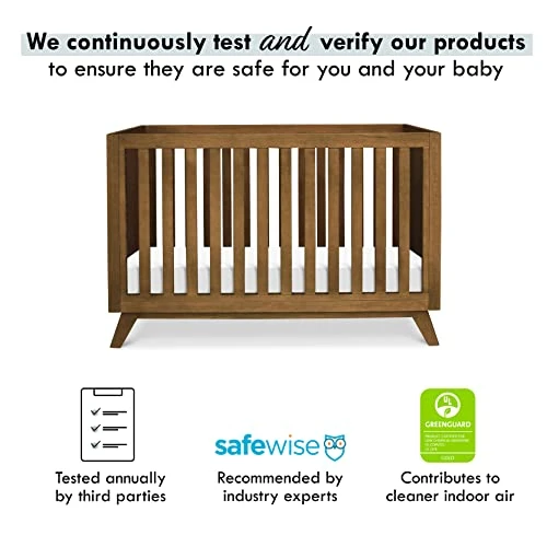 DaVinci Otto 3-in-1 Convertible Crib In Walnut, Greenguard Gold Certified 4 DaVinci Otto 3-in-1 Convertible Crib In Walnut, Greenguard Gold Certified - Image 2