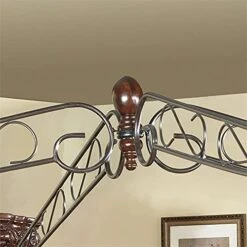 Of America FOA Eckel 2pc Brown Cherry Solid Wood Bedroom Set - King + Nightstand -Delta Children Shop 41FSjuAHzmS