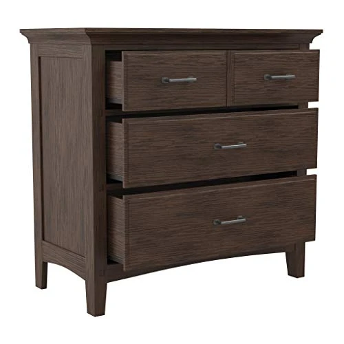 Modern Mission Vintage Oak Bedroom Set With 2 Nightstands And 1 Chest, Queen 7 Modern Mission Vintage Oak Bedroom Set With 2 Nightstands And 1 Chest, Queen - Image 5