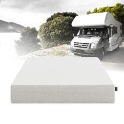 INUS 10 Inch Ultima Memory Foam Mattress / Short Queen Size For RVs, Campers & Trailers / Mattress-in-a-Box, White