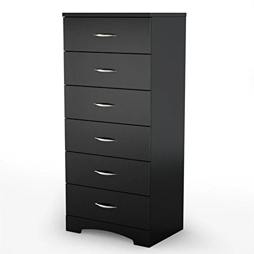 3 Piece Modern Bedroom Furniture Set - 6 Drawer Black Dresser For Bedroom / 6 Tall Black Chest Of Drawers For Bedroom/Black Nightstand With Drawer And Shelf 5 3 Piece Modern Bedroom Furniture Set - 6 Drawer Black Dresser For Bedroom / 6 Tall Black Chest Of Drawers For Bedroom/Black Nightstand With Drawer And Shelf - Image 3
