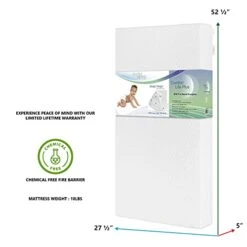 Evolur Sleep Comfort Lite Plus With Natural Eucalyptus Fiber Crib And Toddler Mattress, Greenguard Gold Certified -Delta Children Shop 41HD02rptFL